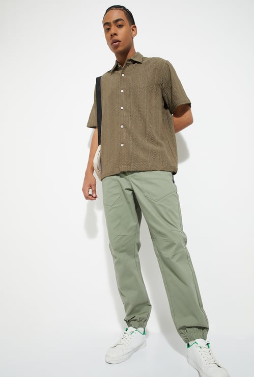 URB_N Men Textured Relaxed Fit Joggers