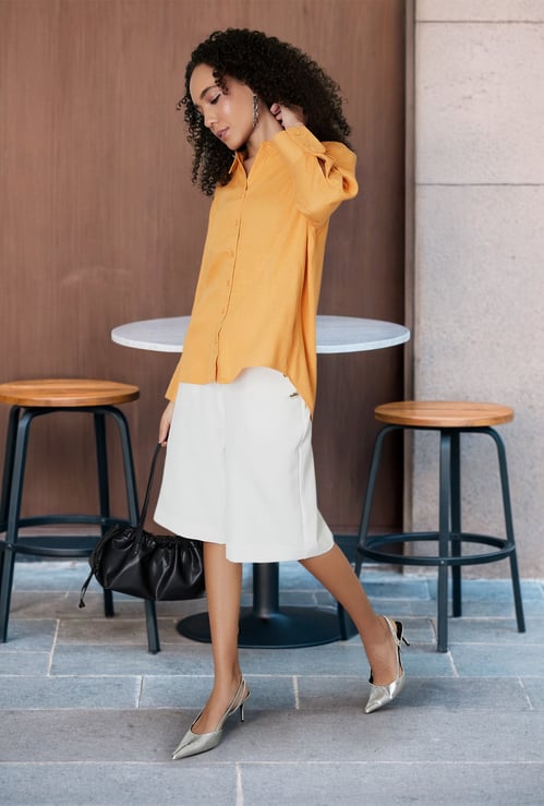 Women Textured Oversized Fit Shirt