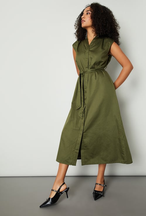 Women Solid A-line Dress