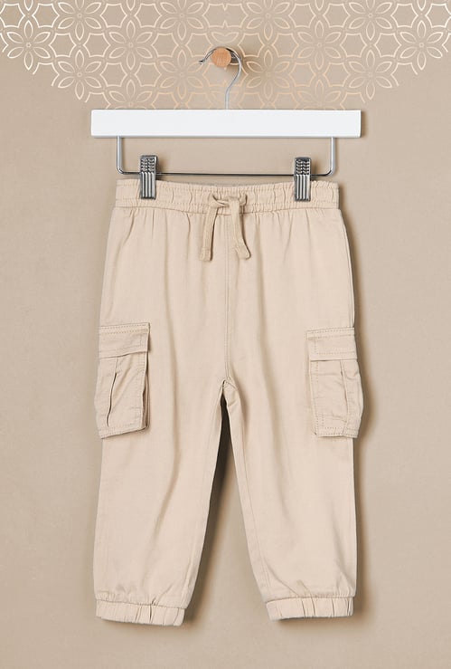 Boys Solid Cargo Joggers