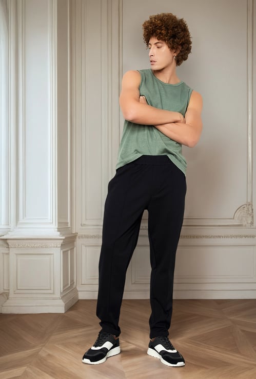 Men Textured Sports Joggers