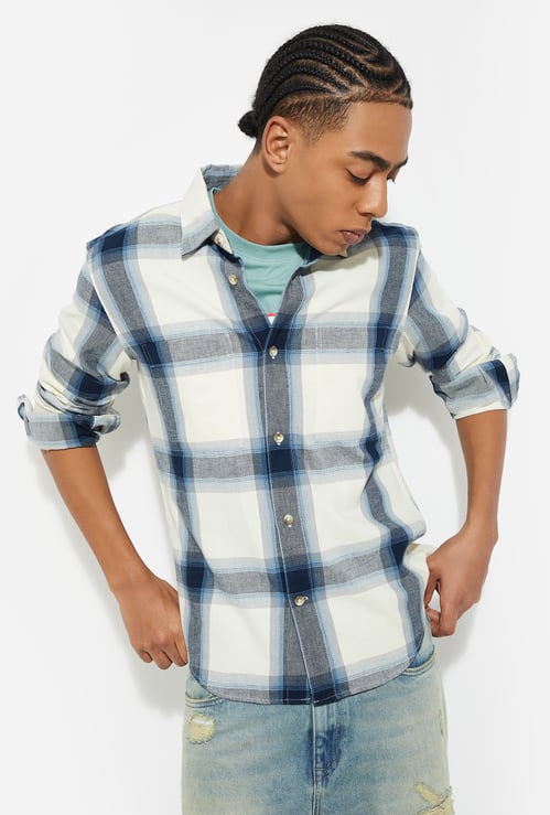 URB_N Men Checked Regular Fit Shirt