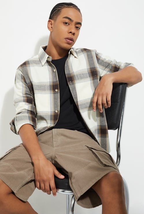 URB_N Men Checked Regular Fit Shirt