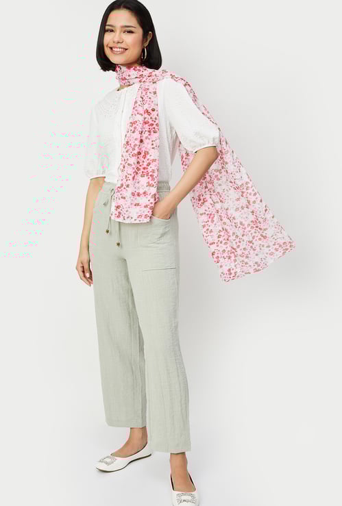 Women Floral Print Scarf