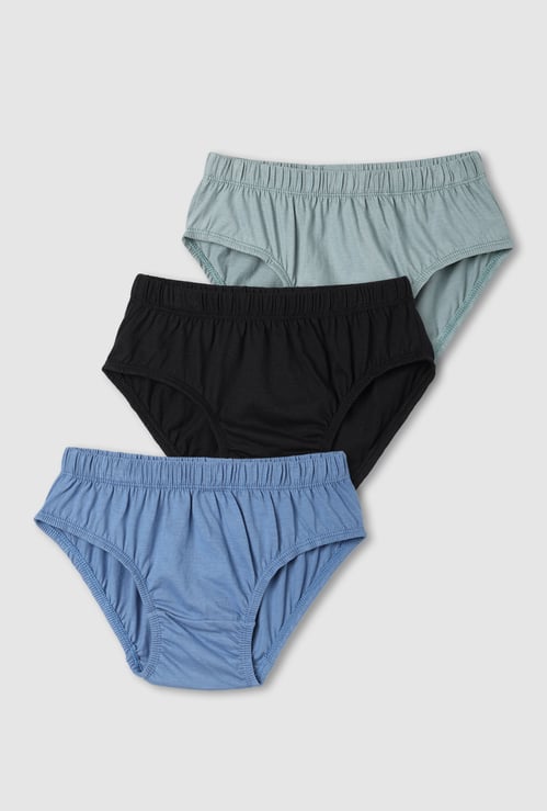 Boys Solid Briefs - Pack of 3
