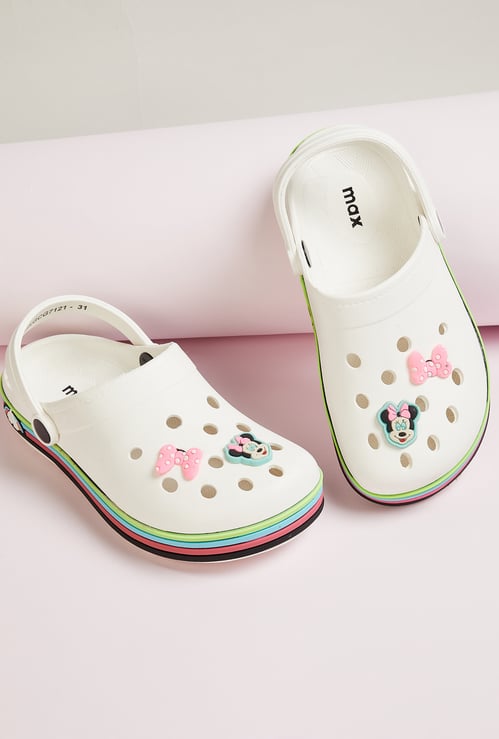 Girls Clogs with Minnie Charms
