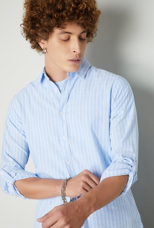 Men Striped Slim Fit Shirt