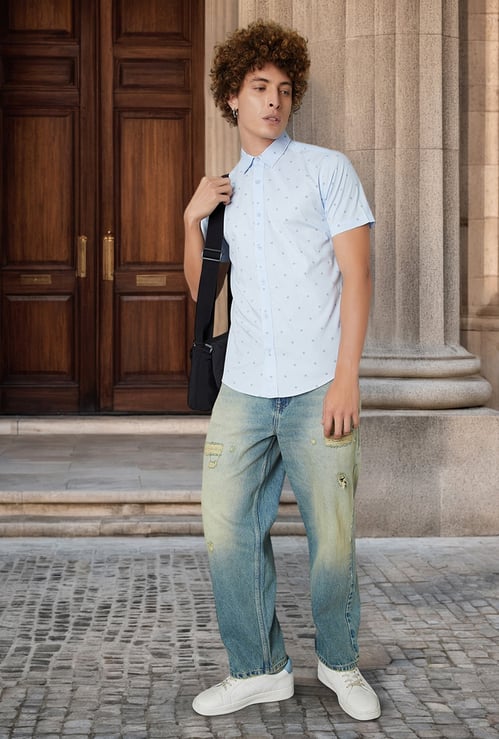 Men Printed Slim Fit Shirt
