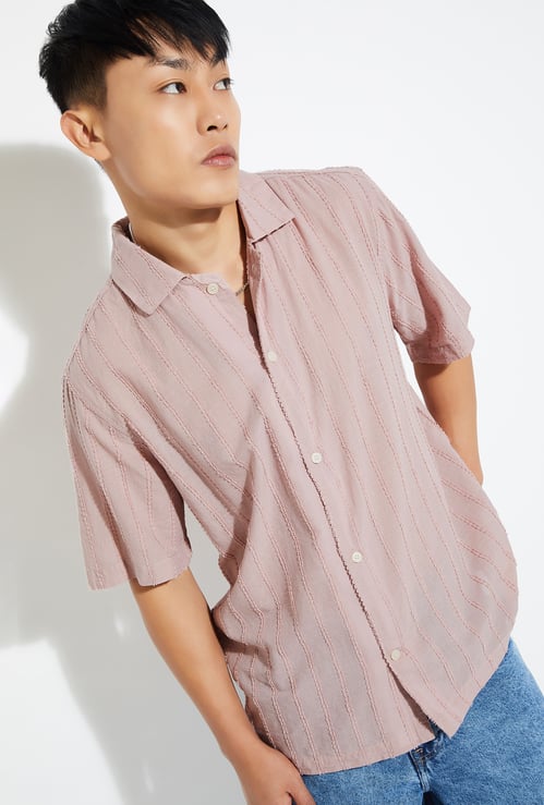 URB_N Men Embroidered Oversized Fit Shirt