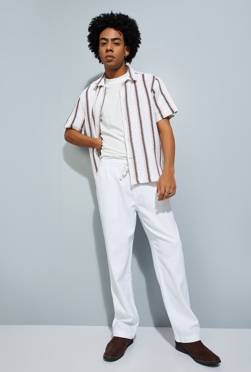 URB_N Men Solid Comfort Trousers