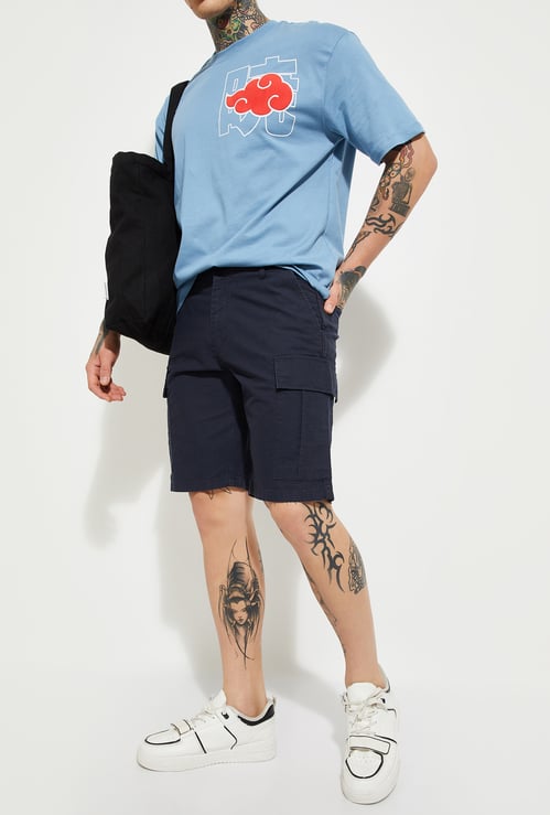 URB_N Men Solid Cargo Shorts