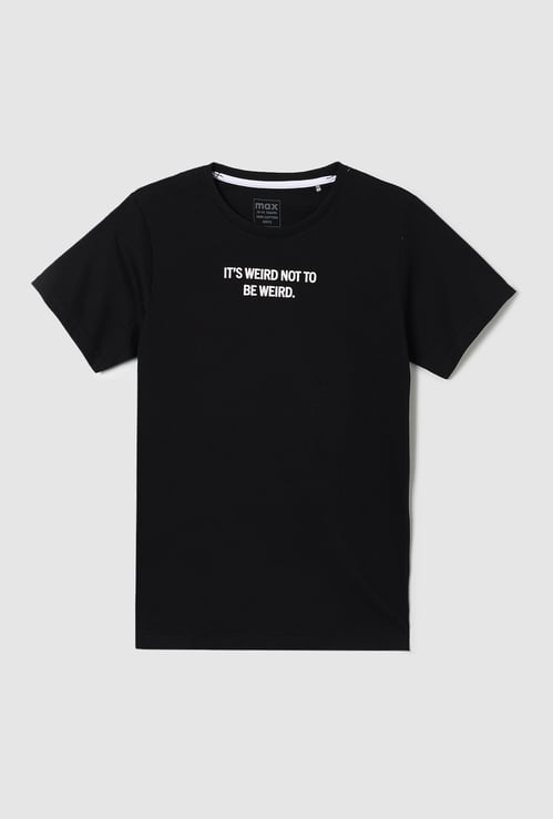 Boys Typographic Print T-shirt