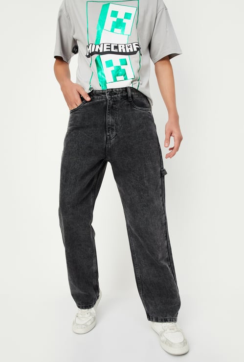 Boys Washed Slim Fit Jeans
