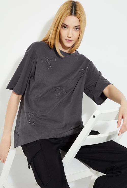 ALAYA F x URB_N Women Embellished T-shirt