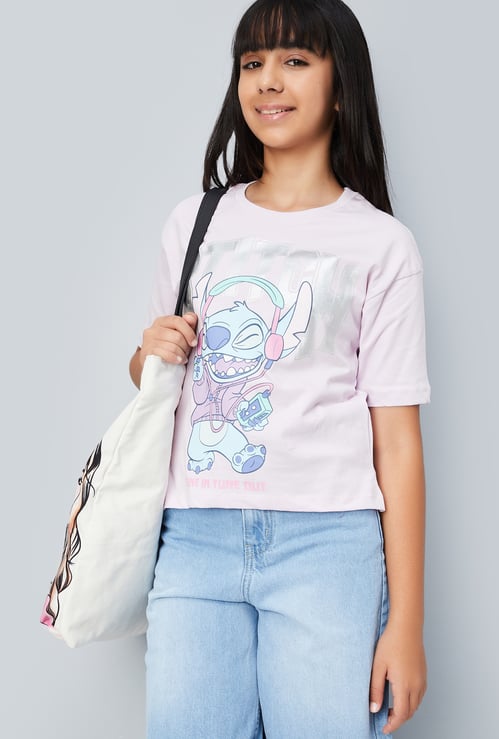 Girls Lilo & Stitch Print T-shirt