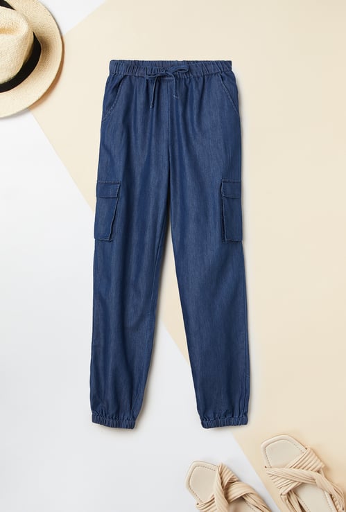Girls Solid Regular Fit Joggers