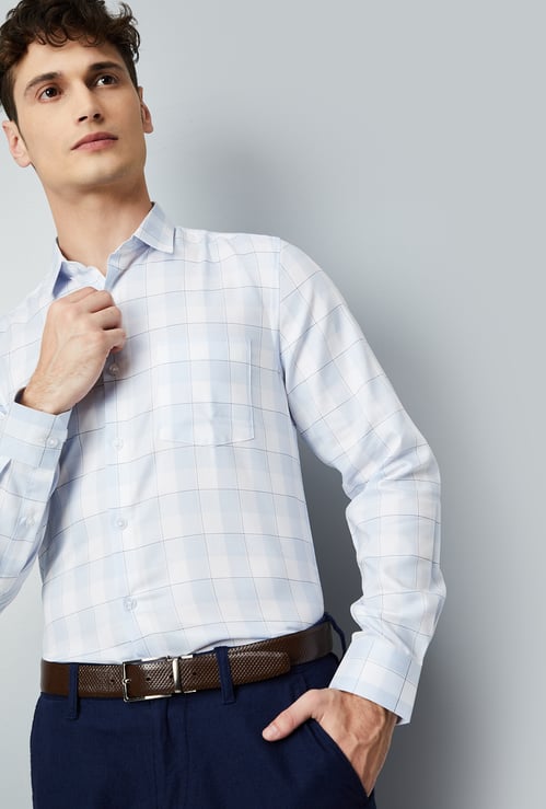 Men Checked Slim Fit Shirt