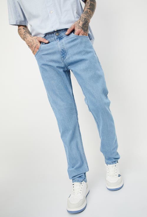 Men Solid Regular Fit Jeans