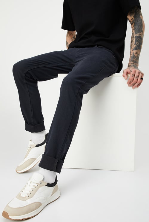 Men Rinsed Skinny Fit Jeans