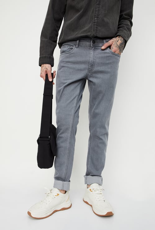 Men Washed Skinny Fit Jeans