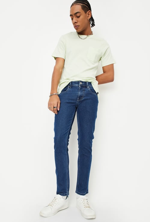 Men Rinsed Skinny Fit Jeans