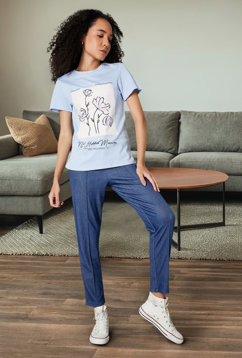 Women Textured Trousers
