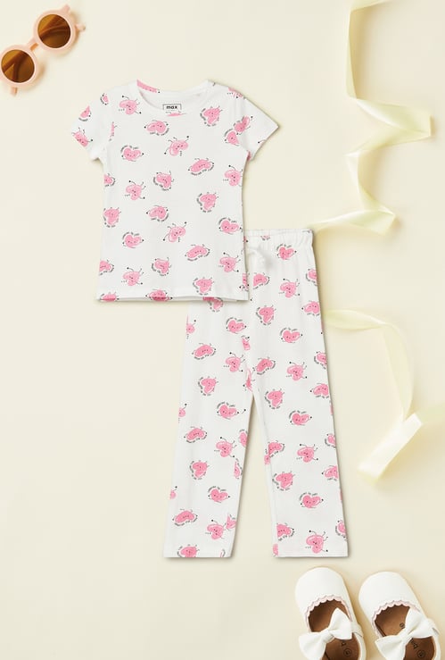 Girls Printed Sleepwear Set
