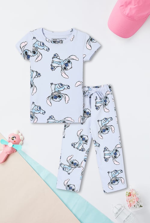 Girls Lilo & Stitch Print Pyjama Set