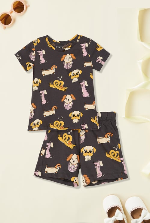 Girls Printed Sleepwear Set