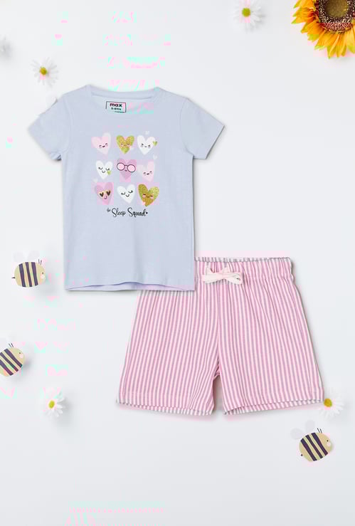 Girls Printed Sleepwear Set