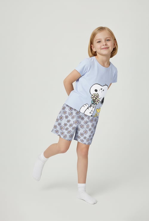 Girls Peanut Printed Sleepwear Set