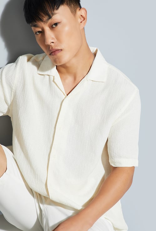 URB_N Men Woven Oversized Shirt
