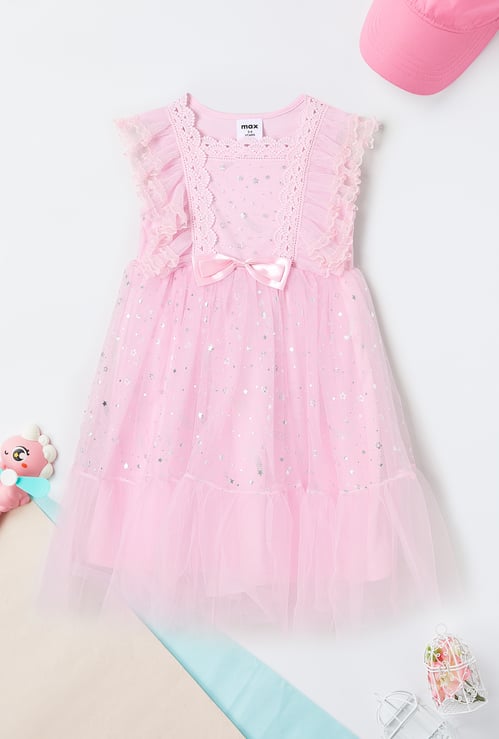 Girls Embellished Fit and Flare Dress