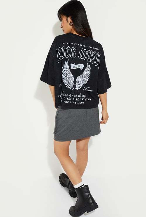 URB_N Women Printed Oversized T-shirt