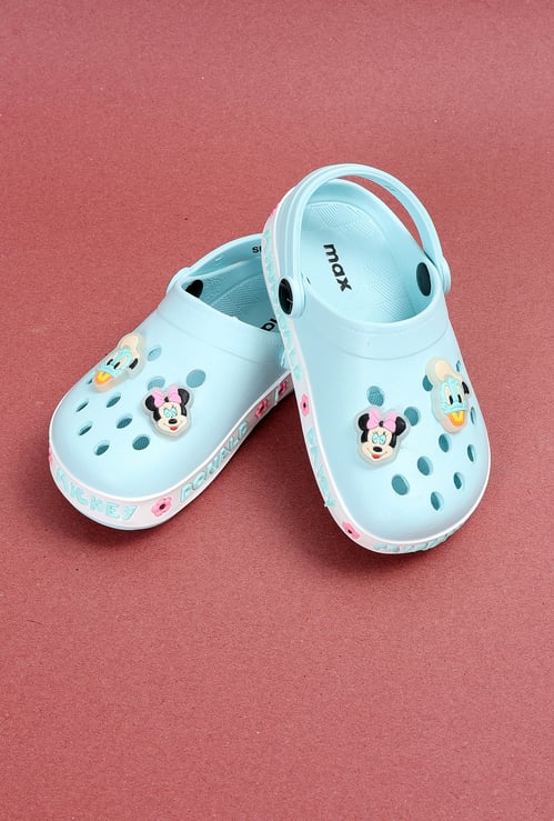 Girls Mickey & Friends Print Clogs with Charms