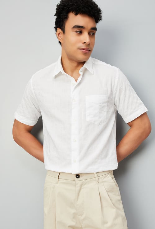 Men Striped Slim Fit Shirt