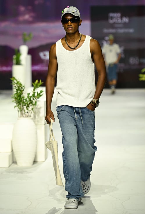 Men Washed Loose Fit Jeans