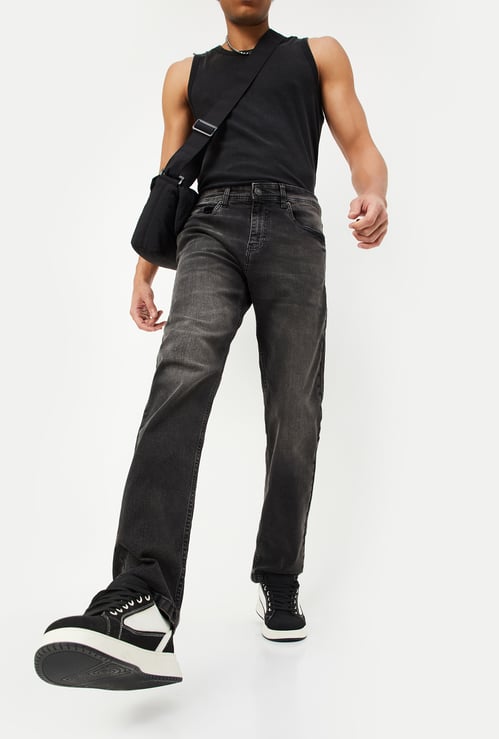 Men Washed Regular Fit Jeans