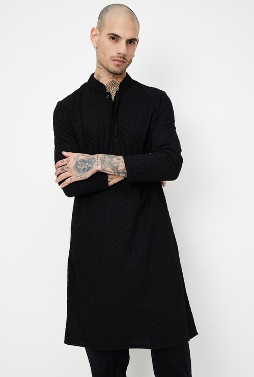 Men Embroidered Regular Fit Kurta