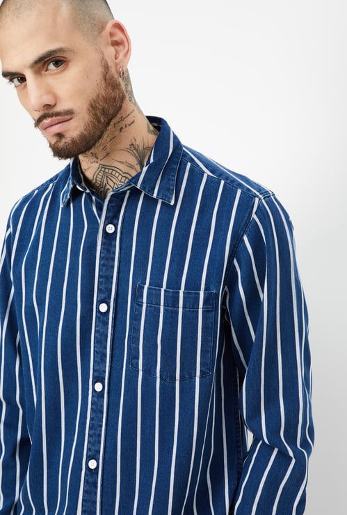 URB_N Men Striped Regular Fit Shirt