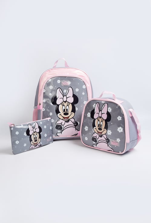 Kids Minnie Mouse Backpack with Pouch - Pack of 3