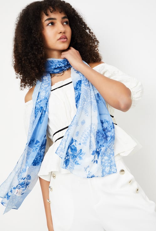 Women Floral Print Scarf