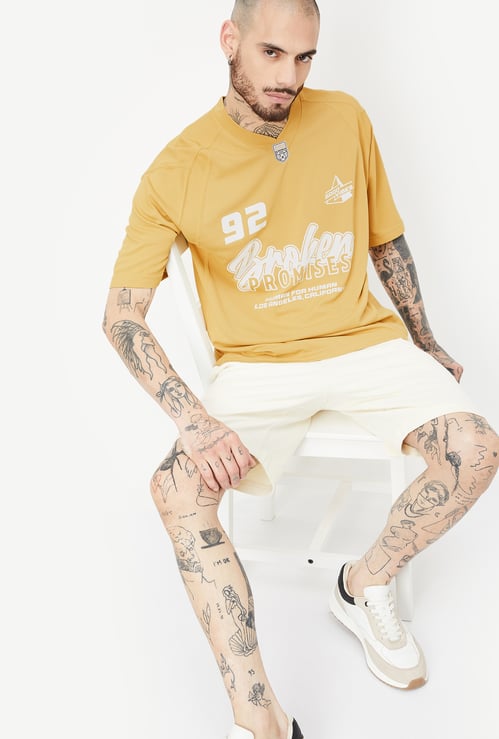 Men Printed Oversized Sports T-shirt