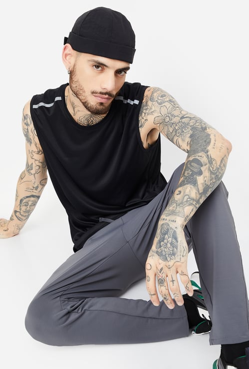 Men Solid Athleisure T-shirt