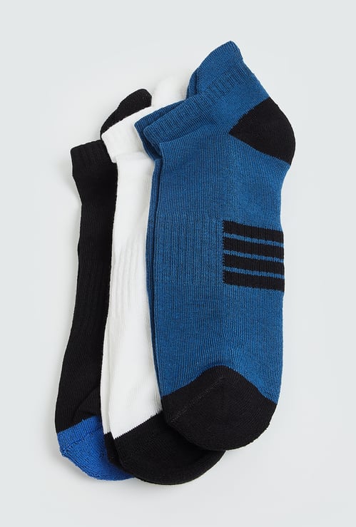Men Colourblocked Ankle Length Socks - Pack of 3