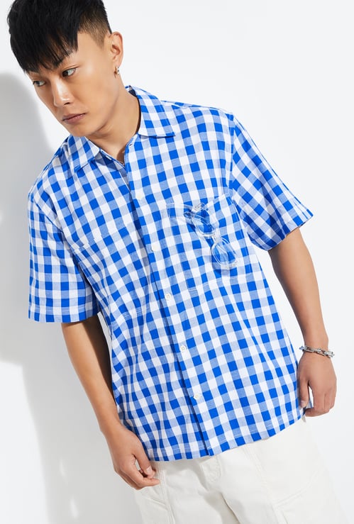URB_N Men Checked Oversized Fit Shirt