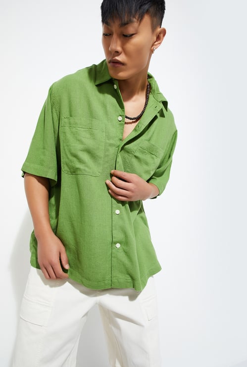 URB_N Men Solid Relaxed Fit Shirt