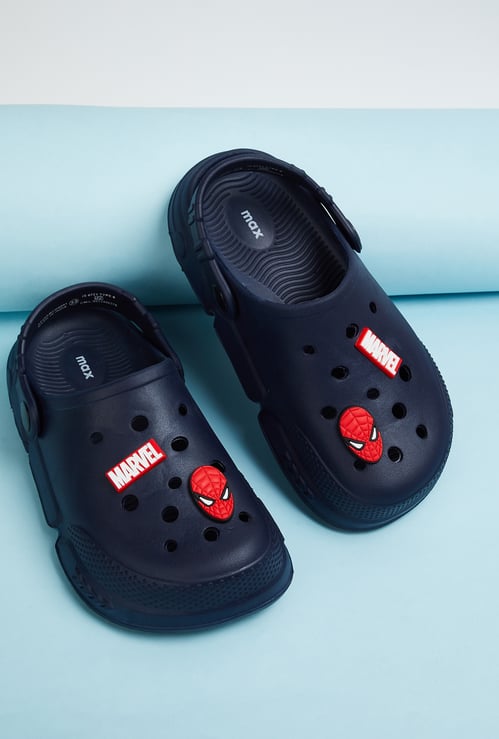 Boys Clogs with Spiderman Charms