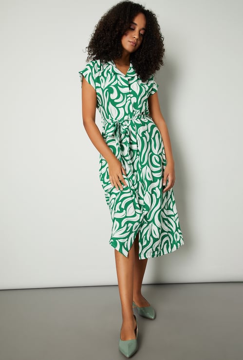 Women Printed Midi Dress