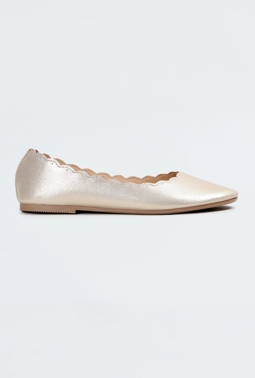Girls Metallic Finish Ballerinas